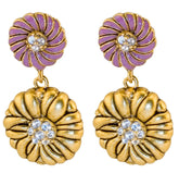 Japanese Inro Flower Ball Earrings - TimeLine Gifts